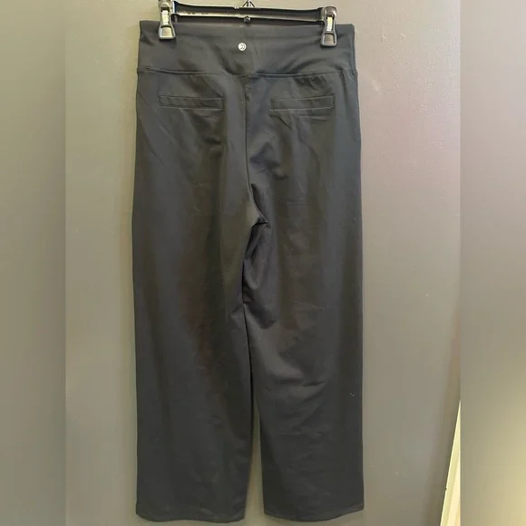 Wide Leg Stretch Pants | Yoga Pants | Pockets | High Waisted | Medium | NWT - Picture 4 of 7